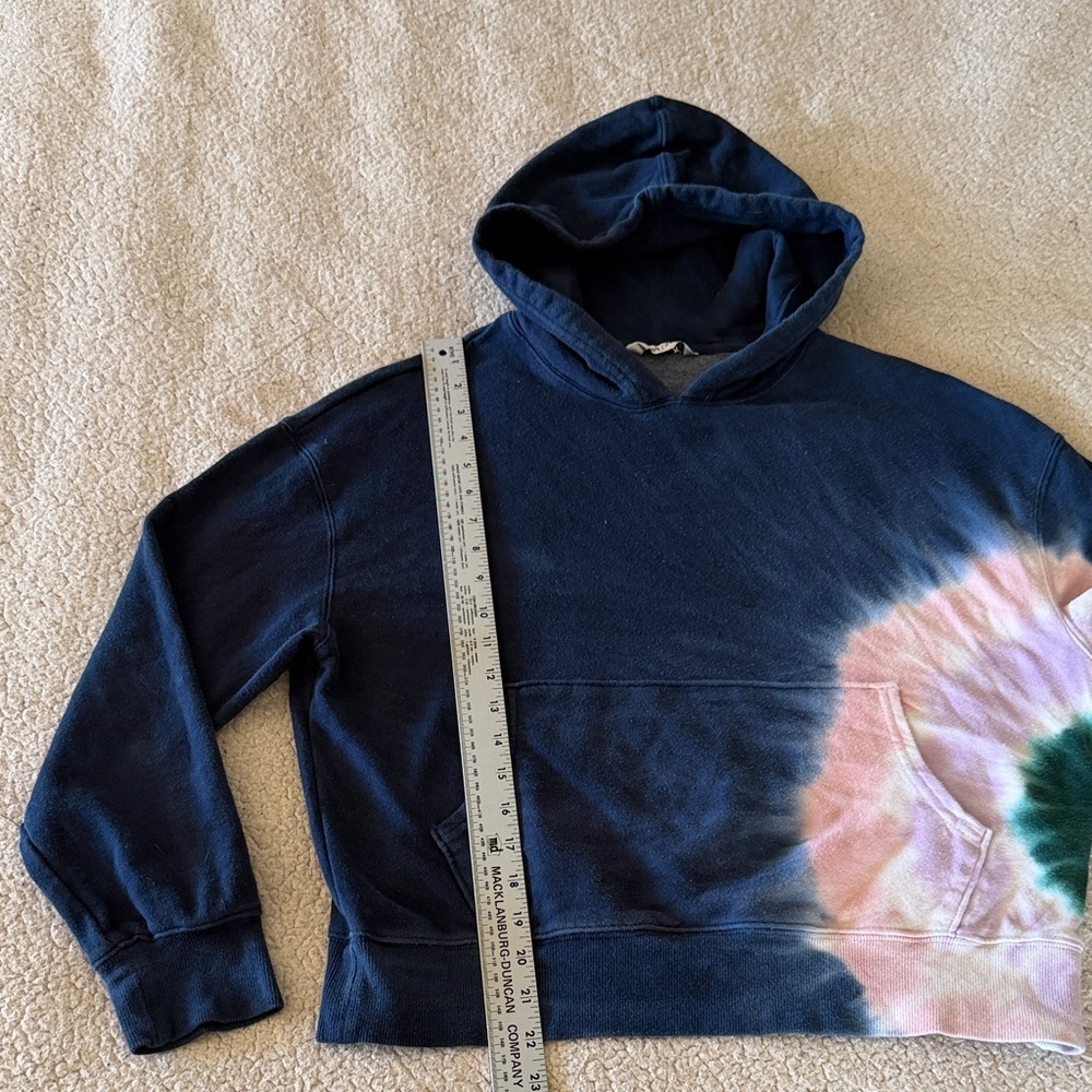Wildfox Dark Blue Hoodie with Pink and Green Tie-Dye Small - Picture 7 of 8